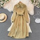 Single Breasted Bow Back Shirtdress