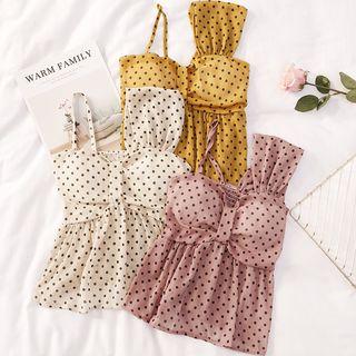 Strappy Asymmetric Shoulder Printed Top