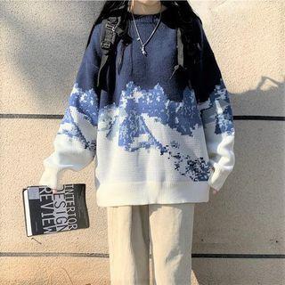 Scenery Patterned Sweater