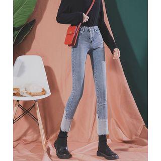 Colorblock Slim-fit Jeans