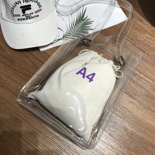 Set: Transparent Hand Bag + Pouch