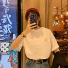 Short-sleeve Sunny Egg Embroidered T-shirt