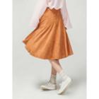 Faux-suede A-line Flare Skirt