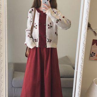 Cardigan / Double Breasted Dress / Set