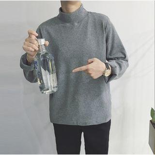 Plain Mock Turtleneck Pullover