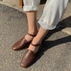 Ankle-strap Penny Loafers