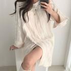 Asymmetric Fringed Long-sleeve A-line Dress