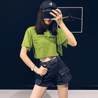 Cropped Pocket T-shirt