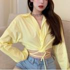 Crop Shirt Yellow - One Size