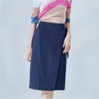 Flap-front Linen Skirt