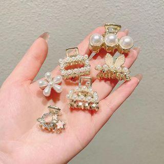Faux Pearl Hair Claw Set