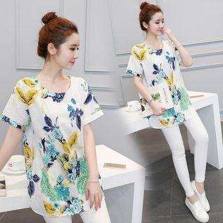 Floral Print Short Sleeve Top