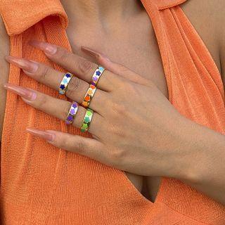 Star Glaze Alloy Open Ring