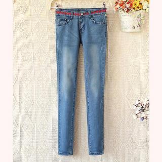 Embroidered Skinny Jeans