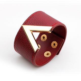 Genuine Leather Lettering Bracelet