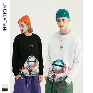 Couple Loose-fit Printed Light Pullover