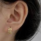 Leaf Ear Stud 1 Pr - Gold - One Size