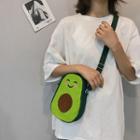Avocado Print Canvas Crossbody Bag Ab809 - Green - One Size