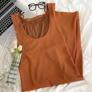 Sleeveless Plain Dress / Plain Camisole Top