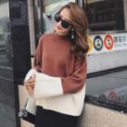 Panel Bell-sleeve Knit Top