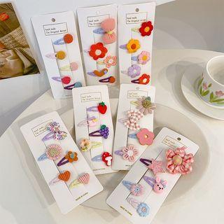 Cartoon Fabric / Resin Hair Clip (various Designs) / Set