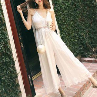 Spaghetti Strap Wide-leg Jumpsuit