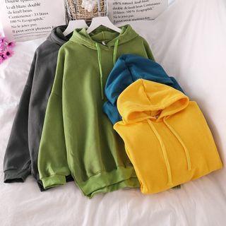 Plain Loose-fit Hoodie - 4 Colors