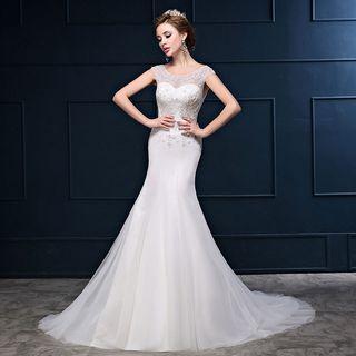 Sleeveless Mermaid Wedding Gown