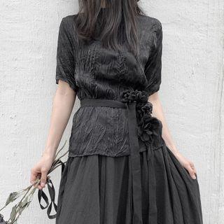 Midi Long-sleeve A-line Dress