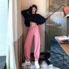 High-low Cropped Pullover / Sweatpants