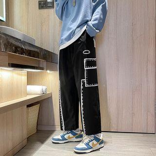 Cropped Wide Leg Faux Cargo Pants
