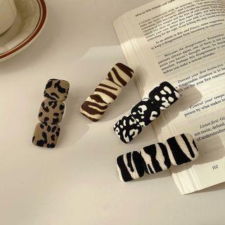 Zebra Fabric Hair Clip