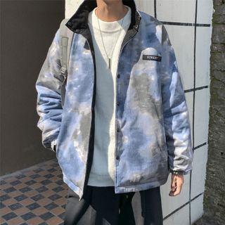 Reversible Tie Dye Padded Buttoned Jacket
