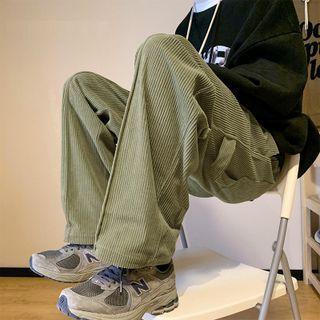 Plain Corduroy Loose Fit Pants