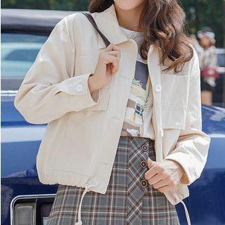 Button Jacket Milky White - One Size