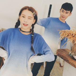 Gradient Couple Matching Knit Top