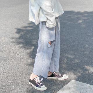 Distressed Wide-leg Sweatpants