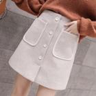 Pocket-patch Mini A-line Skirt