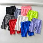 High-waist Plain Cropped Leggings