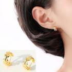 18k Gold Plated Leaf Earring 1 Pair - As Shown In Figure - One Size