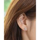 Flower / Heart / Ball Ear Stud Set (14 Pcs) Silver - One Size