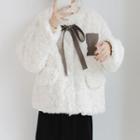 Fleece Jacket Off-white - One Size