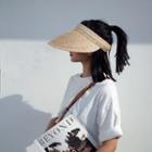 Straw Sun Visor As Shown In Figure - One Size
