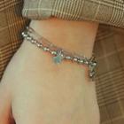 Stainless Steel Smiley & Star Layered Bracelet