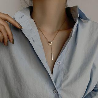 Geometric Pendant Alloy Choker Gold - One Size