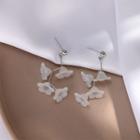 Flower Drop Earring 1 Pair - White - One Size