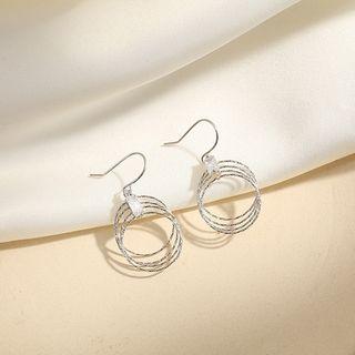 Sterling Silver Cicle Drop Earrings  - Earring