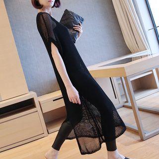 Short-sleeve Midi Knitted Dress