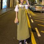 Open-back Jumper Dress Avocado Green - One Size