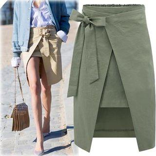 Bow Asymmetrical Midi Dress